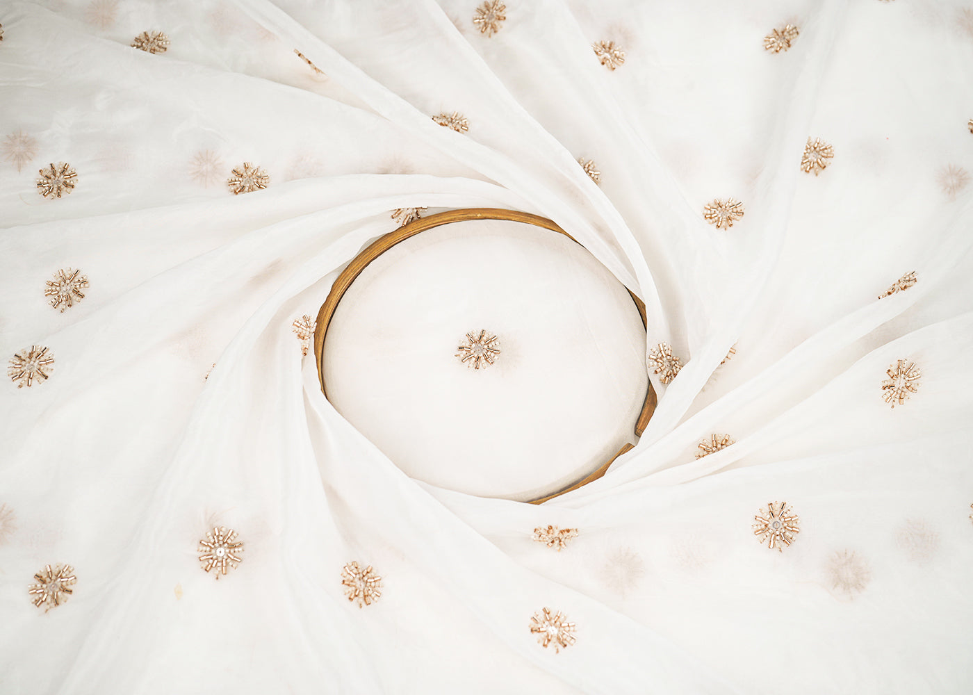 White-Organza-Fabric-With-All-Over-Buti-Of-Sequins-Katdana-And-Bead-Work-22376-close-view