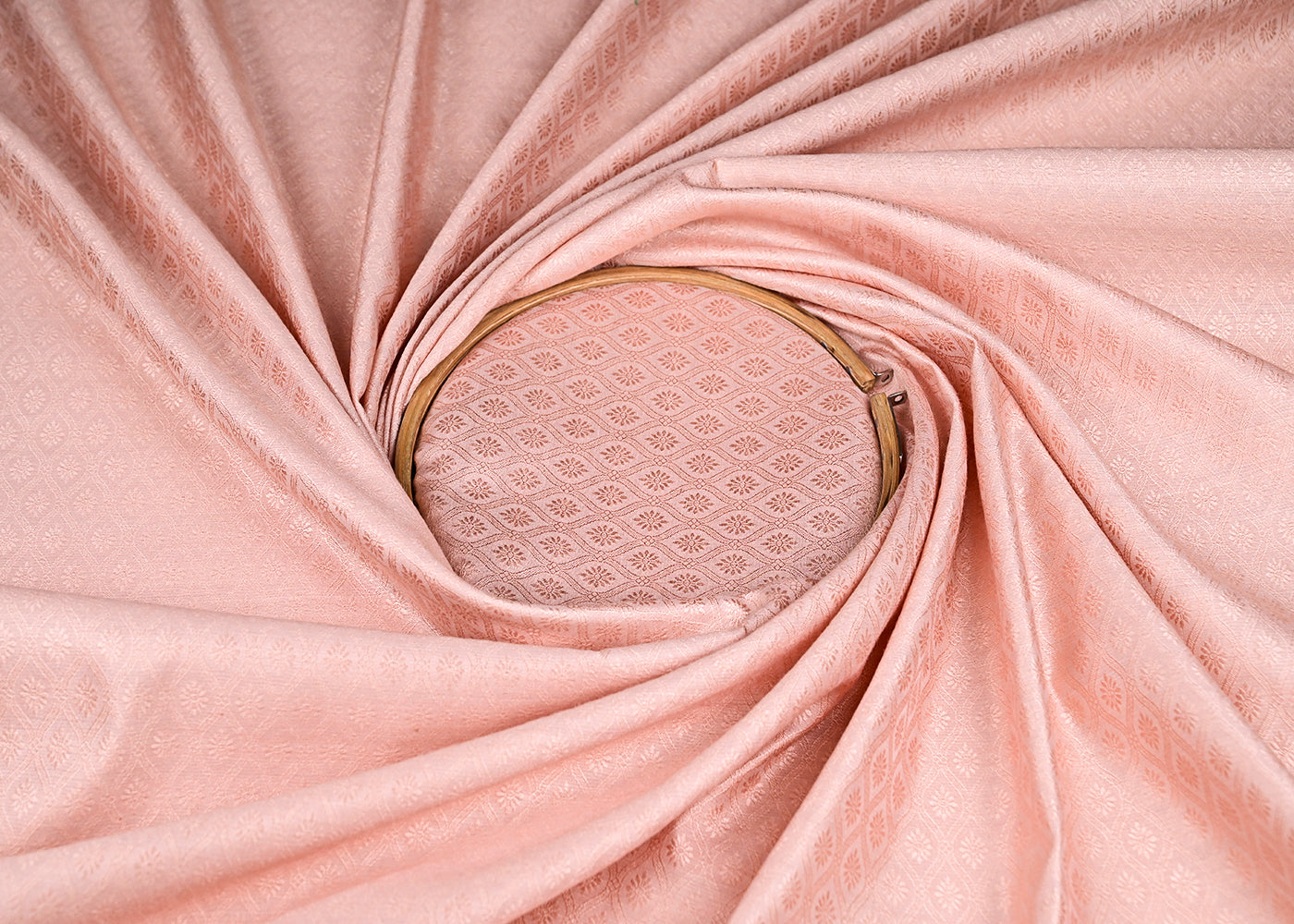 Peach-Banarasi-Brocade-Fabric-With-Allover-Self-Work-22465-close-view