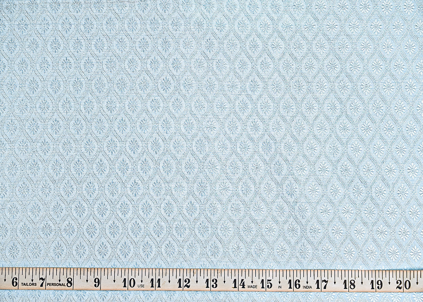 Powder-Blue-Banarasi-Brocade-Fabric-With-Allover-Self-Work-22471-measurement-view