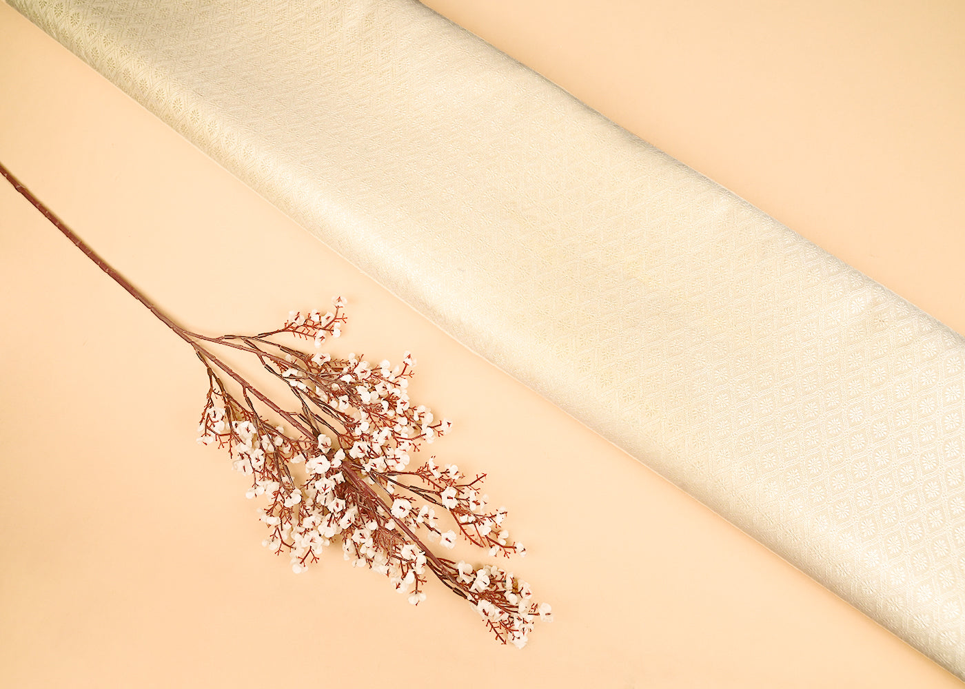 Lemon-Yellow-Banarasi-Brocade-Fabric-With-Allover-Self-Work-22472