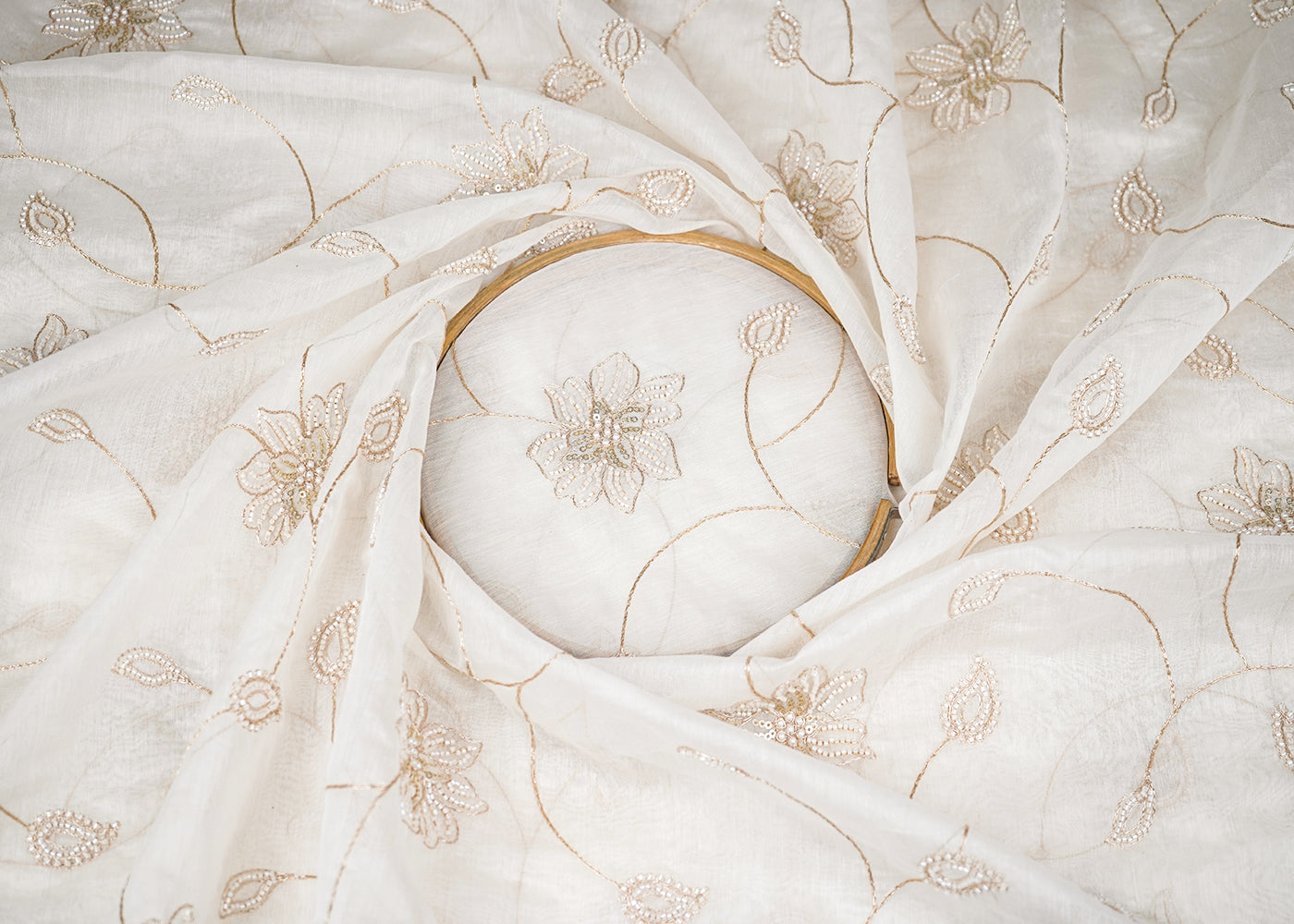 White-Dyeable-Chanderi-Fabric-With-Allover-Zari-Sequins-And-Katdana-Work-22482-close-view