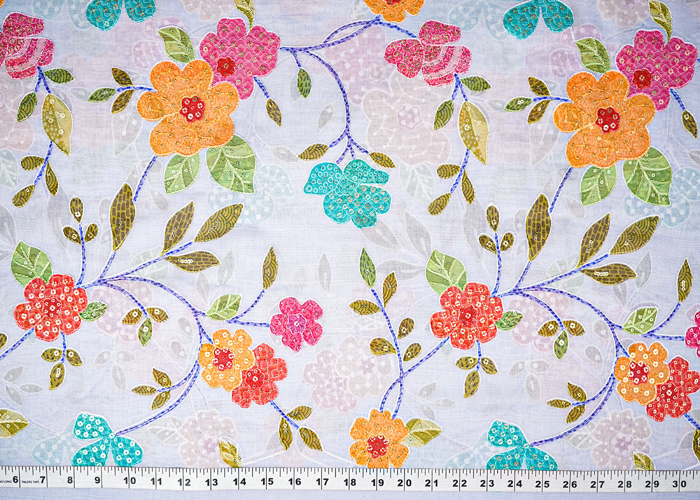 Blue-Muslin-Fabric-With-Allover-Sequins-And-Thread-Work-22486-measurement-view