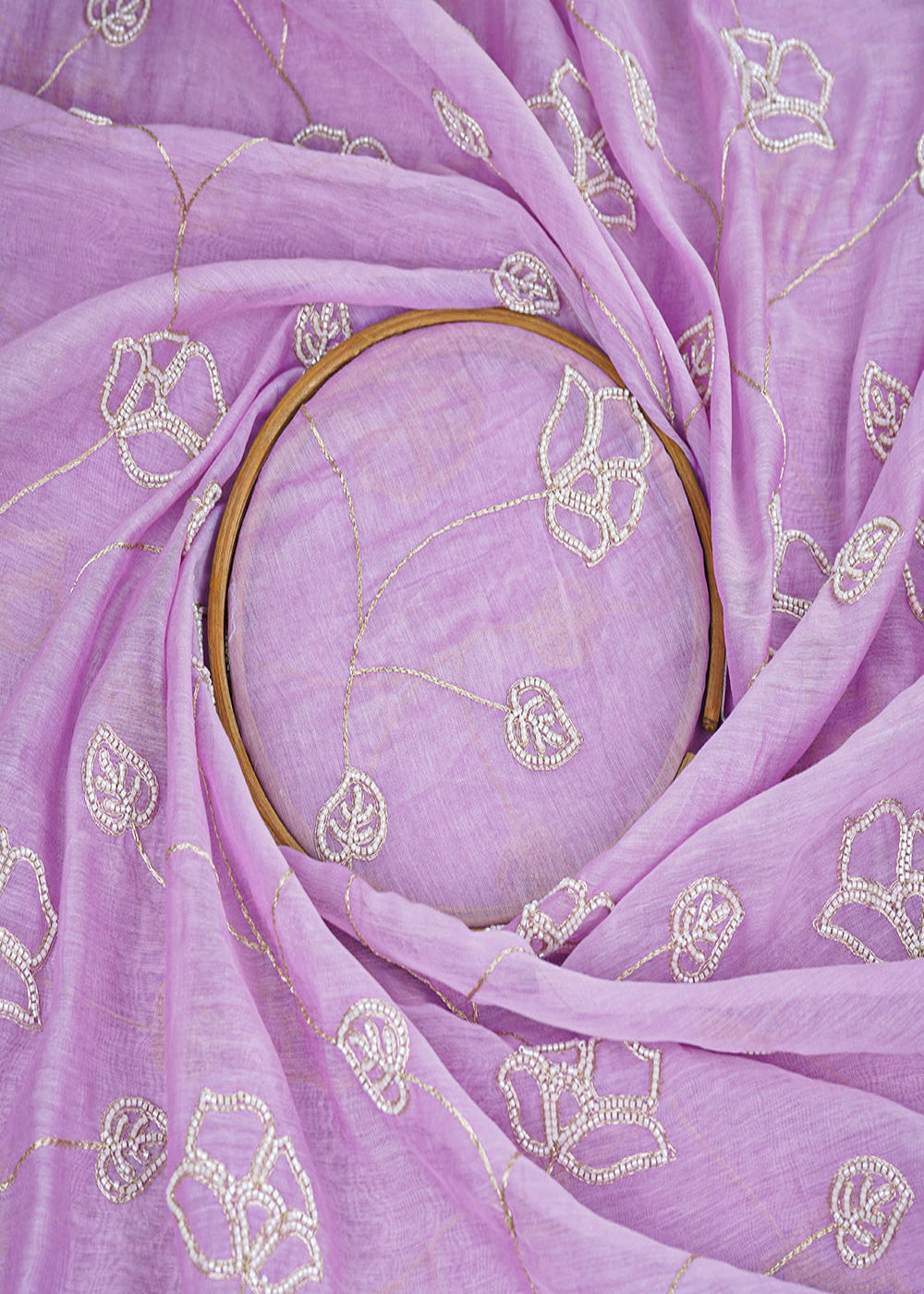 Lavender-Chanderi-Fabric-With-All-Over-Floral-Bead-And-Zari-Work-22490-close-view