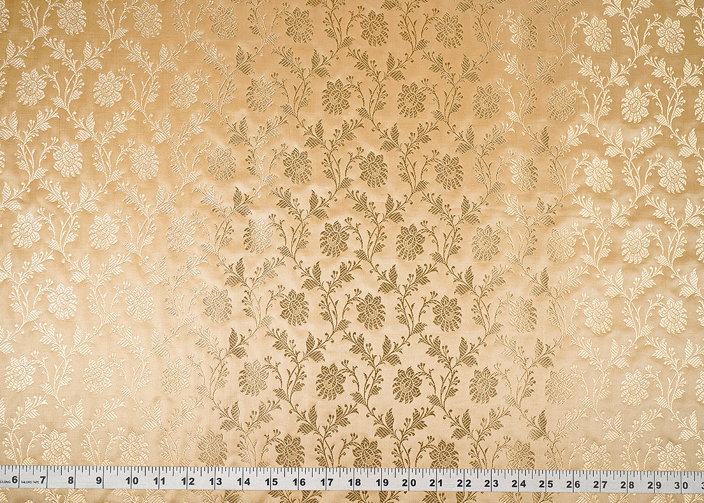 Golden-Banarasi-Brocade-Fabric-With-All-Over-Golden-Zari-Handloom-22545-measurement-view
