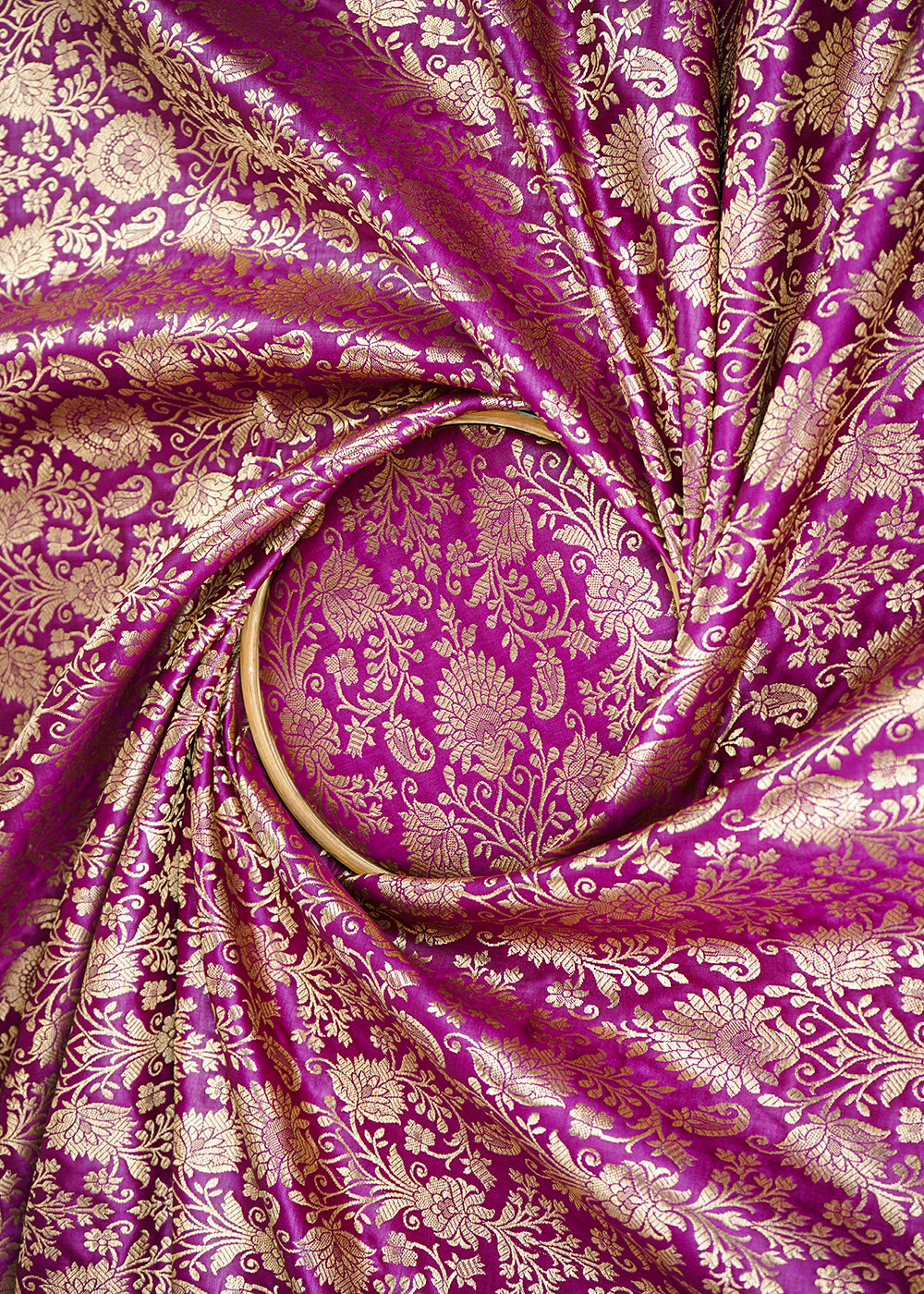 Purple-Banarasi-Brocade-Fabric-With-All-Over-Golden-Zari-Handloom-22560-close-view