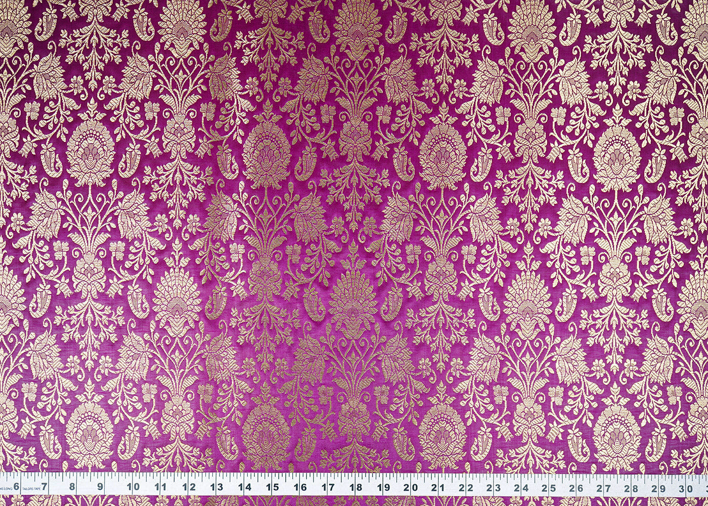 Purple-Banarasi-Brocade-Fabric-With-All-Over-Golden-Zari-Handloom-22560-measurement-view