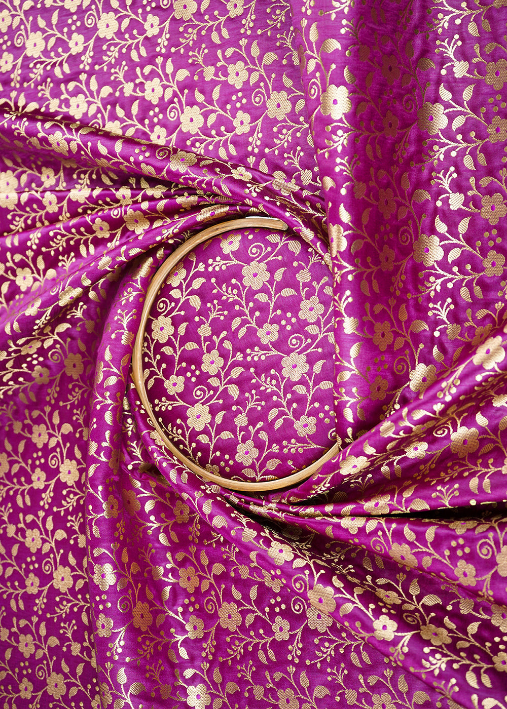 Purple-Banarasi-Brocade-Fabric-With-All-Over-Golden-Zari-Handloom-22568-close-view