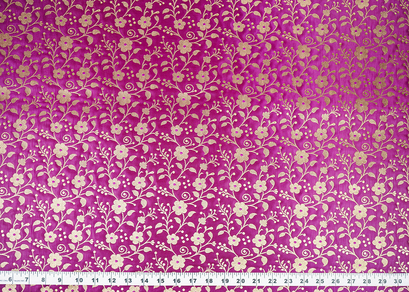 Purple-Banarasi-Brocade-Fabric-With-All-Over-Golden-Zari-Handloom-22568-measurement-view