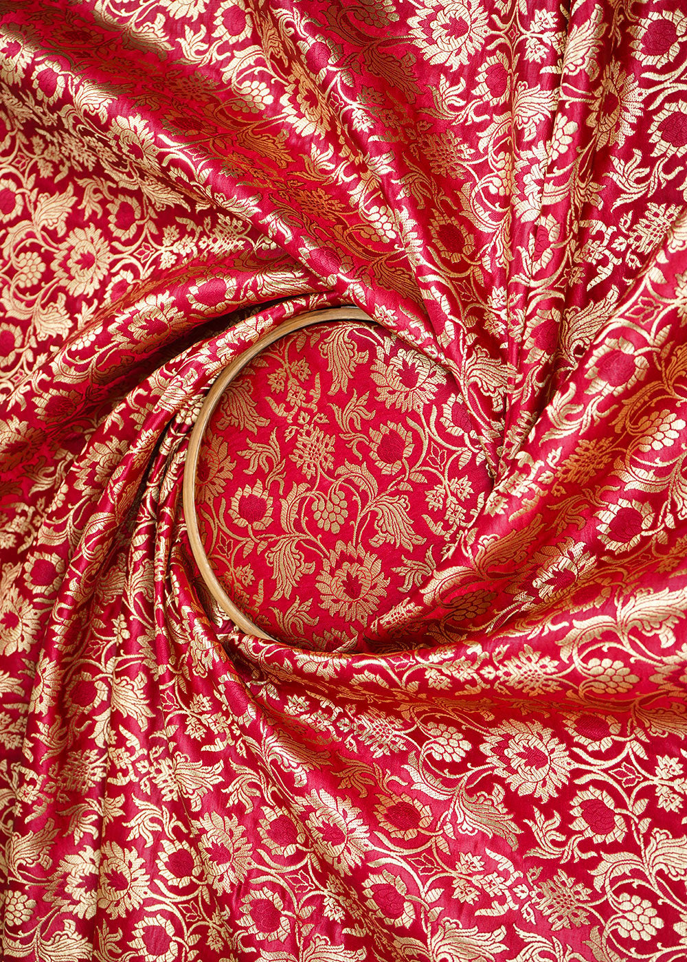 Burgundy-Banarasi-Brocade-Fabric-With-All-Over-Zari-Handloom-22578-close-view