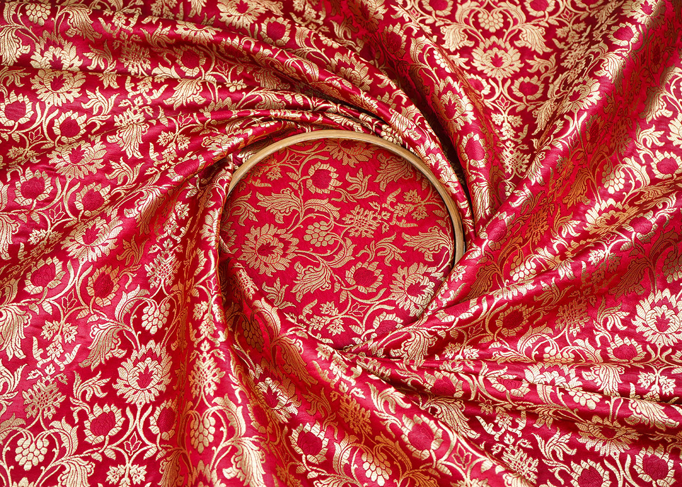 Burgundy-Banarasi-Brocade-Fabric-With-All-Over-Zari-Handloom-22578-close-view