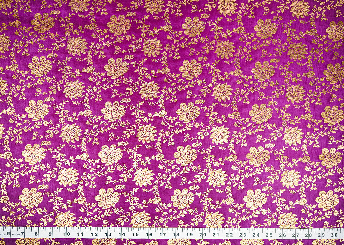 Purple-Banarasi-Brocade-Fabric-With-All-Over-Zari-Handloom-22583-measurement-view