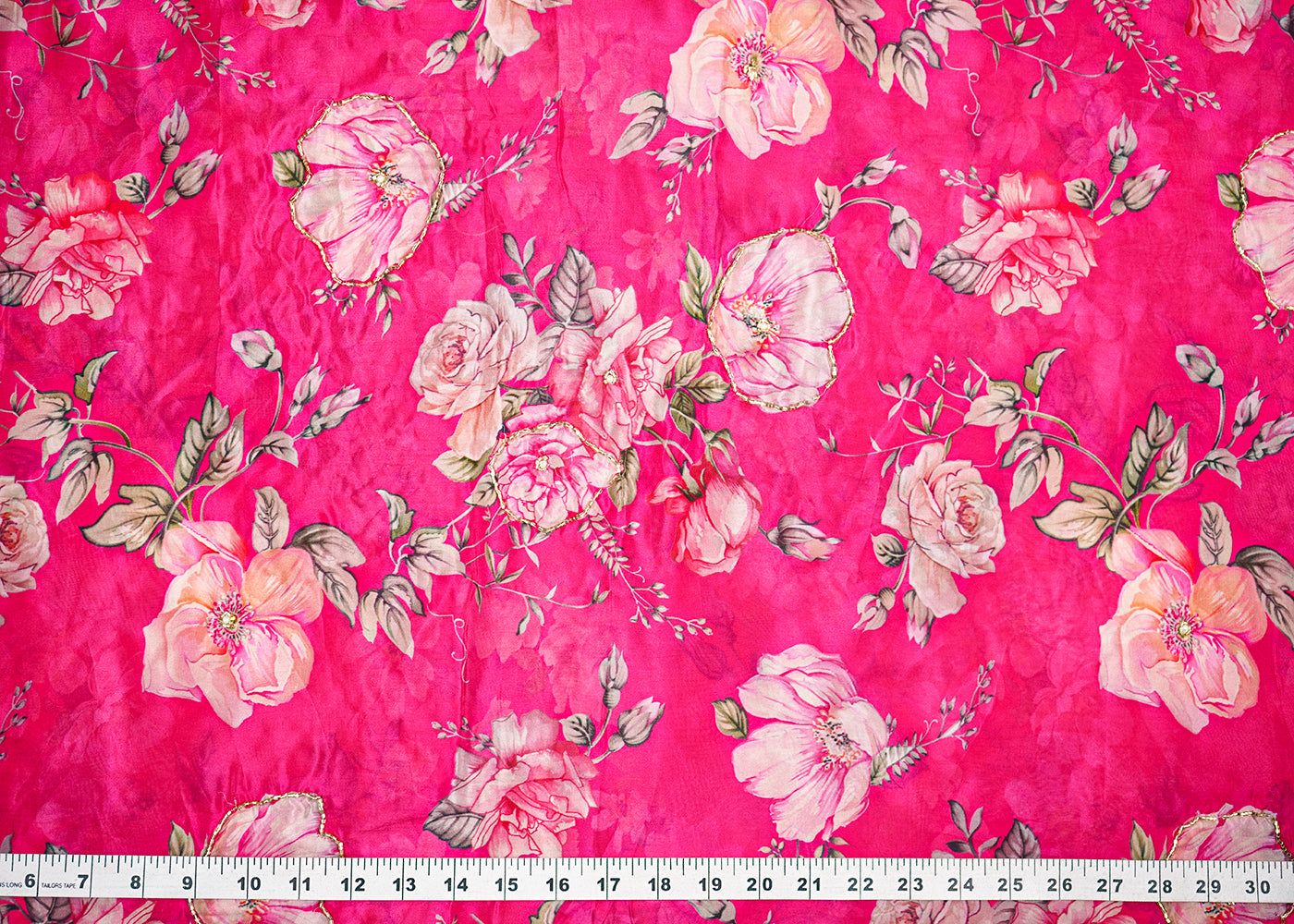 Pink-Organza-Fabric-With-All-Over-Floral-Print-Bead-And-Katdana-Work-22614-measurement-view