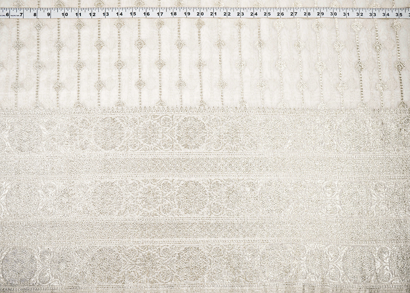 White-Dyeable-Chanderi-Fabric-With-All-Over-Zari-Handloom-With-One-Side-Border-22631-measurement-view
