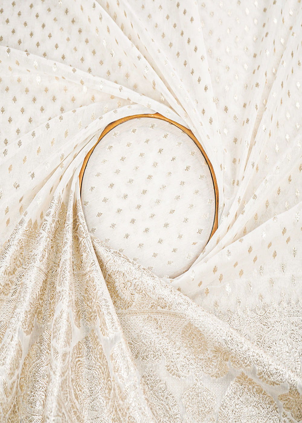 White-Dyeable-Chanderi-Fabric-With-All-Over-Zari-Handloom-With-One-Side-Border-22637-close-view