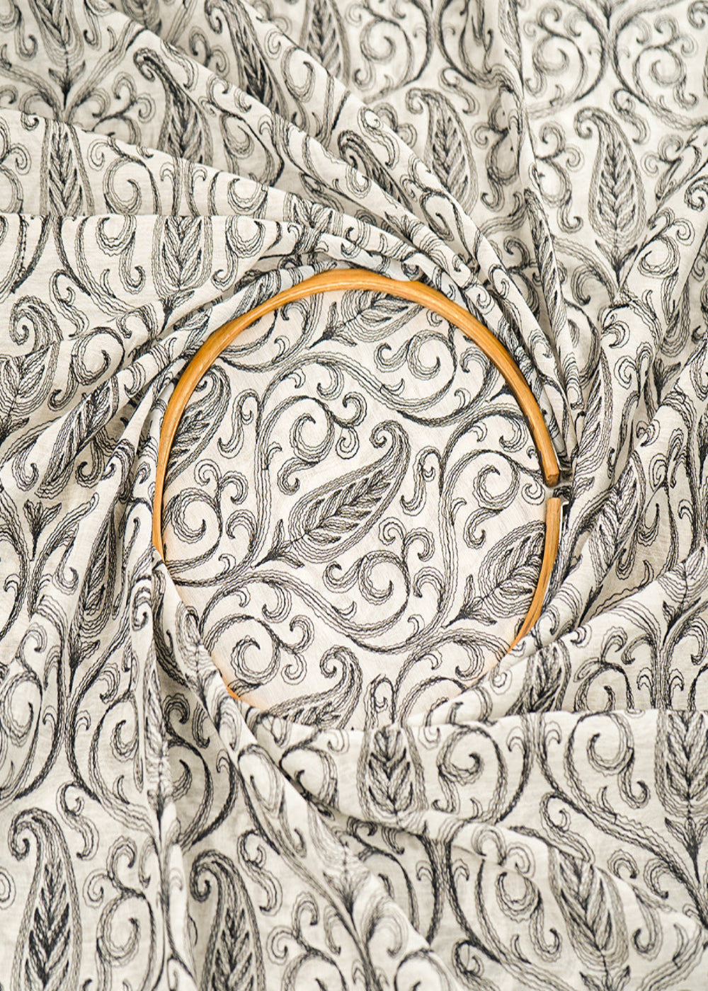White-Dyeable-Mul-Chanderi-Fabric-With-All-Over-Black-Paisley-Vein-Thread-Work-22639-close-view