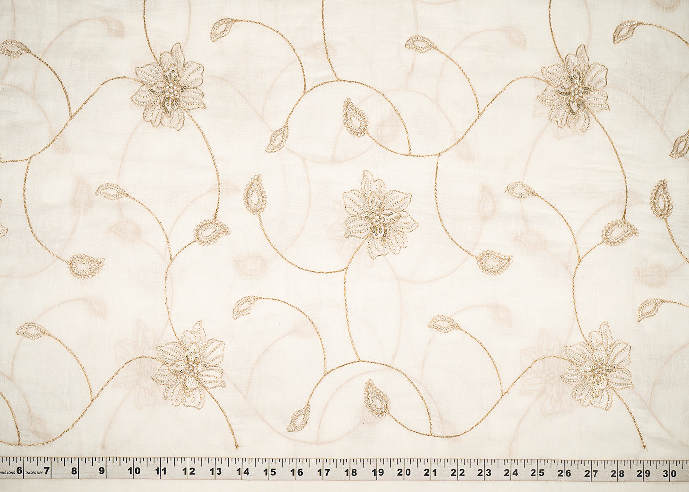White-Cotton-Fabric-With-All-Over-Zari-Sequins-Katdana-And-Bead-Work-22672-measurement-view