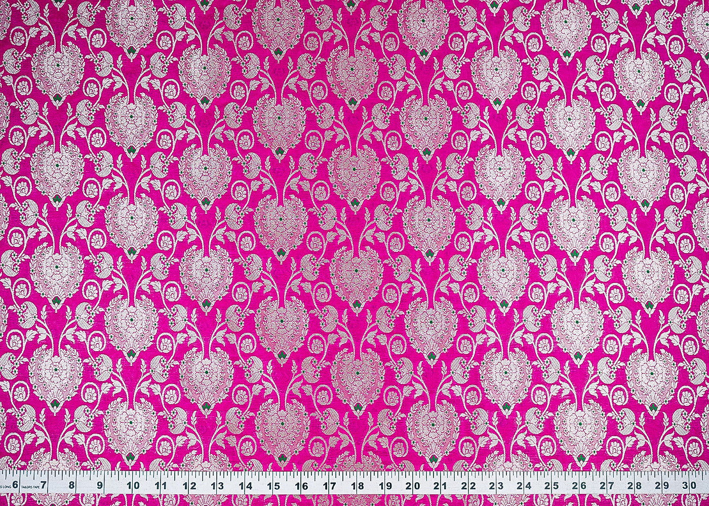 Magenta-Banarasi-Brocade-Fabric-With-All-Over-Golden-Zari-Handloom-22716-measurement-view