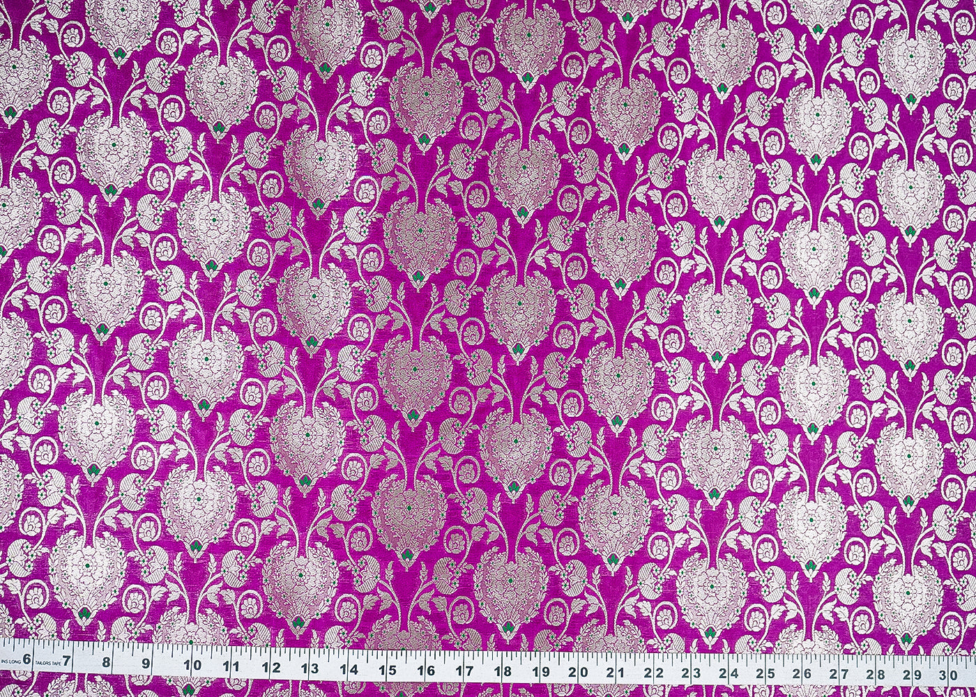 Purple-Banarasi-Brocade-Fabric-With-All-Over-Golden-Zari-Handloom-22720-measurement-view