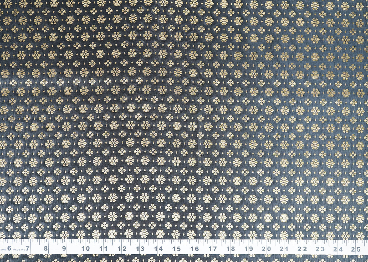 Black-Banarasi-Brocade-Fabric-With-All-Over-Golden-Zari-Handloom-22724-measurement-view