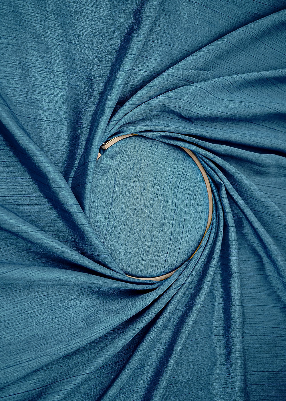 Ocean Blue Colored Nysa Silk Fabric 22737(101)
