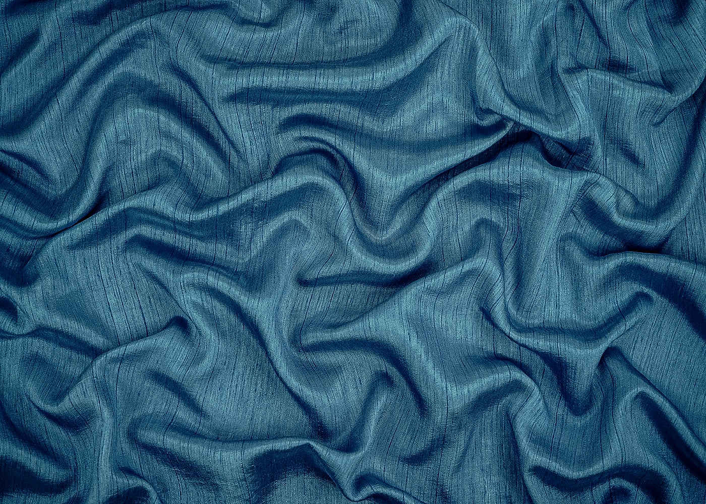 Ocean Blue Colored Nysa Silk Fabric 22737(101)