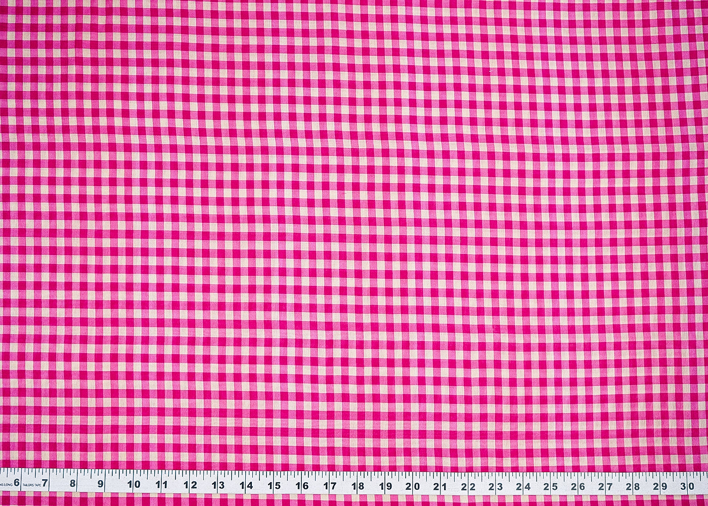 Rani Pink Cotton Fabric With All Over Check Print 22748