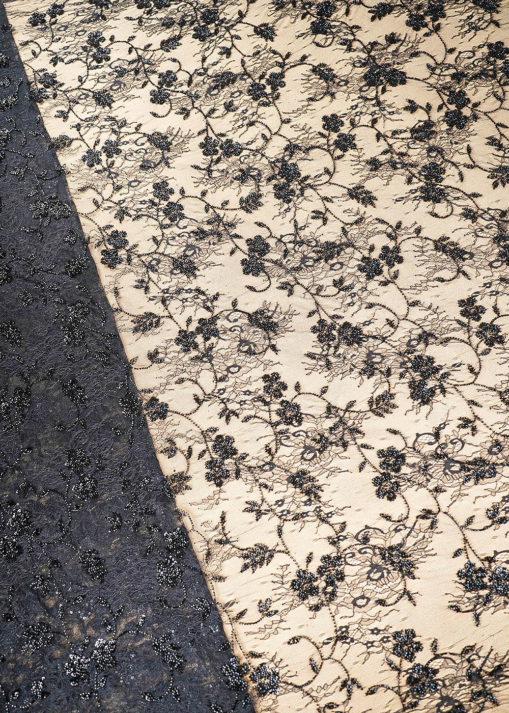 Black-Sandline-Lace-Fabric-with-All-Over-Floral-Pattern-&-Sequins-Katdana-Work-22760-fabric-view