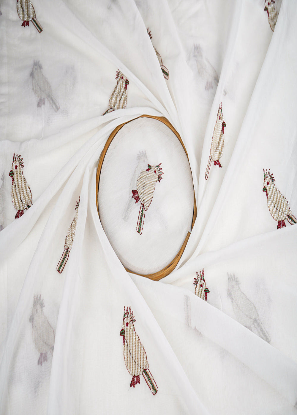 White-Dyeable-Modal-Cotton-Fabric-With-All-Over-Bird-Motif-Of-Thread-And-Katdana-Work-22766-close-view