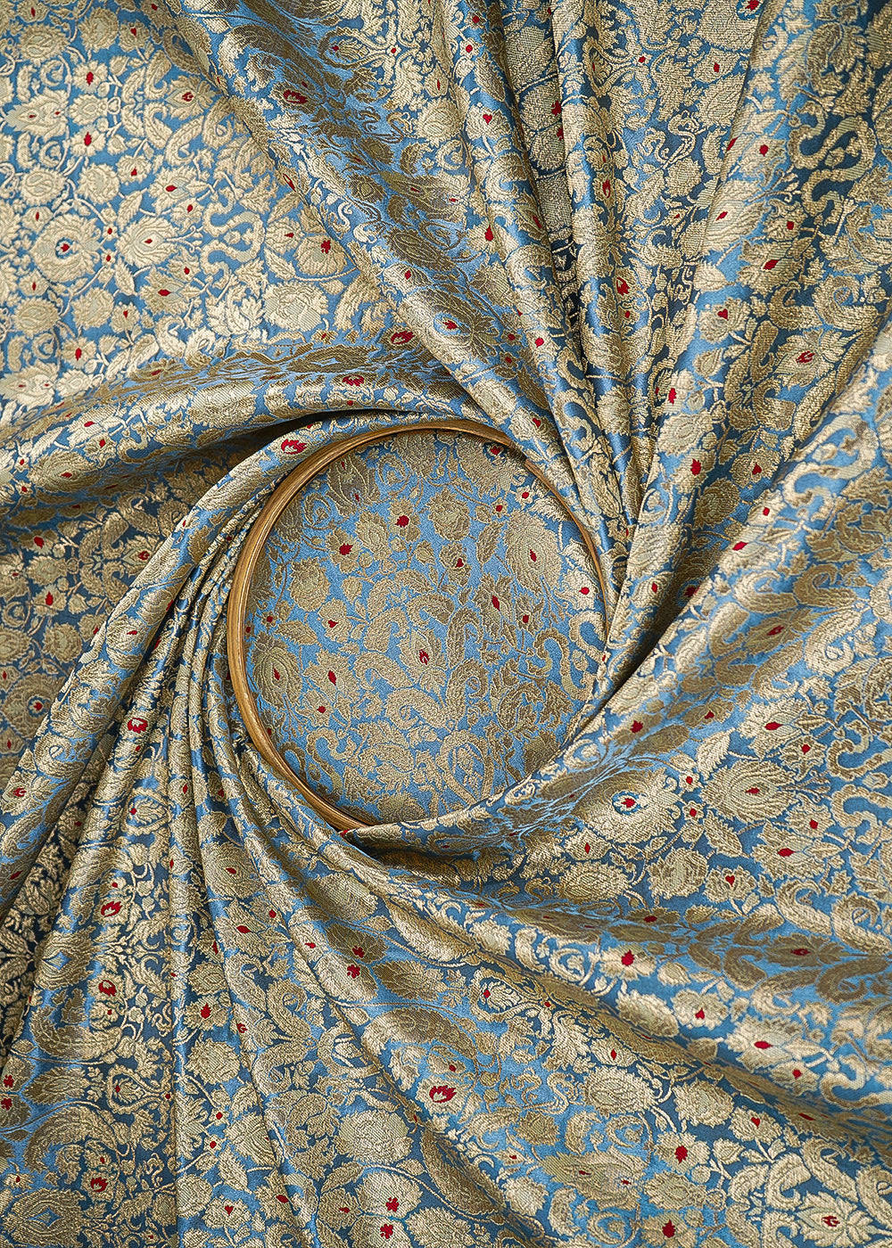 grey-banarasi-brocade-fabric-with-all-over-golden-zari-handloom-22789-close-view