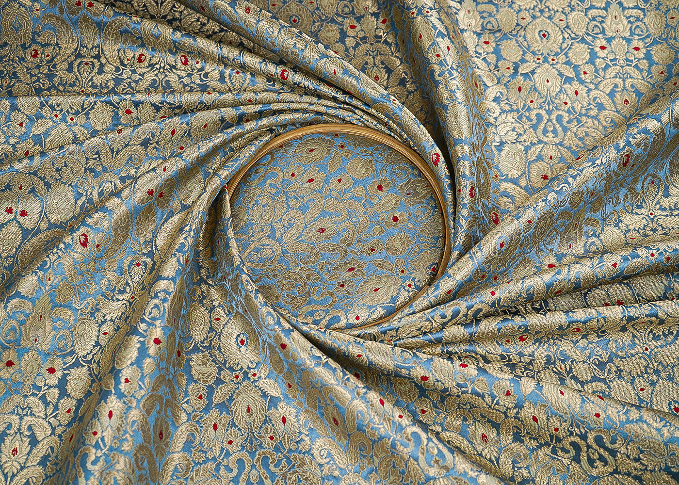 grey-banarasi-brocade-fabric-with-all-over-golden-zari-handloom-22789-close-view