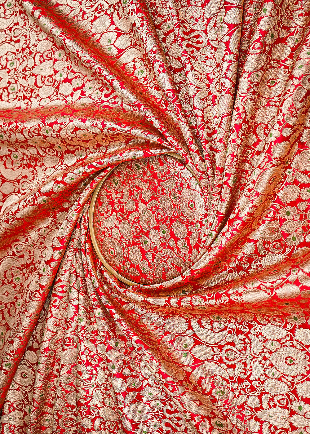 red-banarasi-brocade-fabric-with-all-over-golden-zari-handloom-22794-close-view