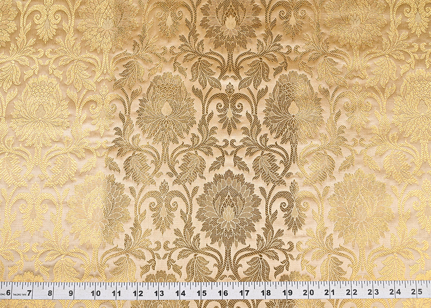 Gold-Banarasi-Brocade-Fabric-With-All-Over-Golden-Zari-Handloom-22826-measurement-view