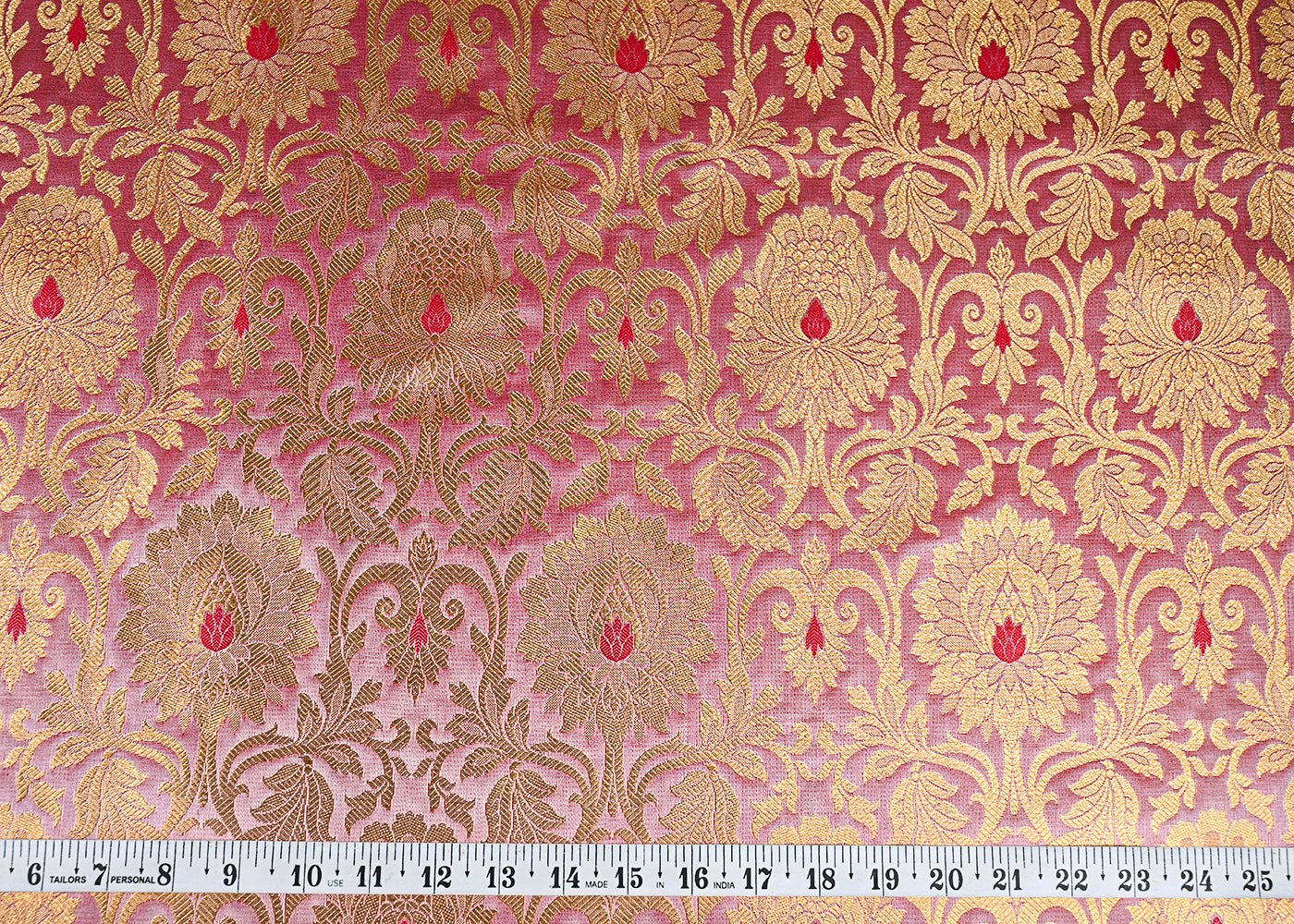 Blush-Pink-Banarasi-Brocade-Fabric-With-All-Over-Golden-Zari-Handloom-22827-measurement-view