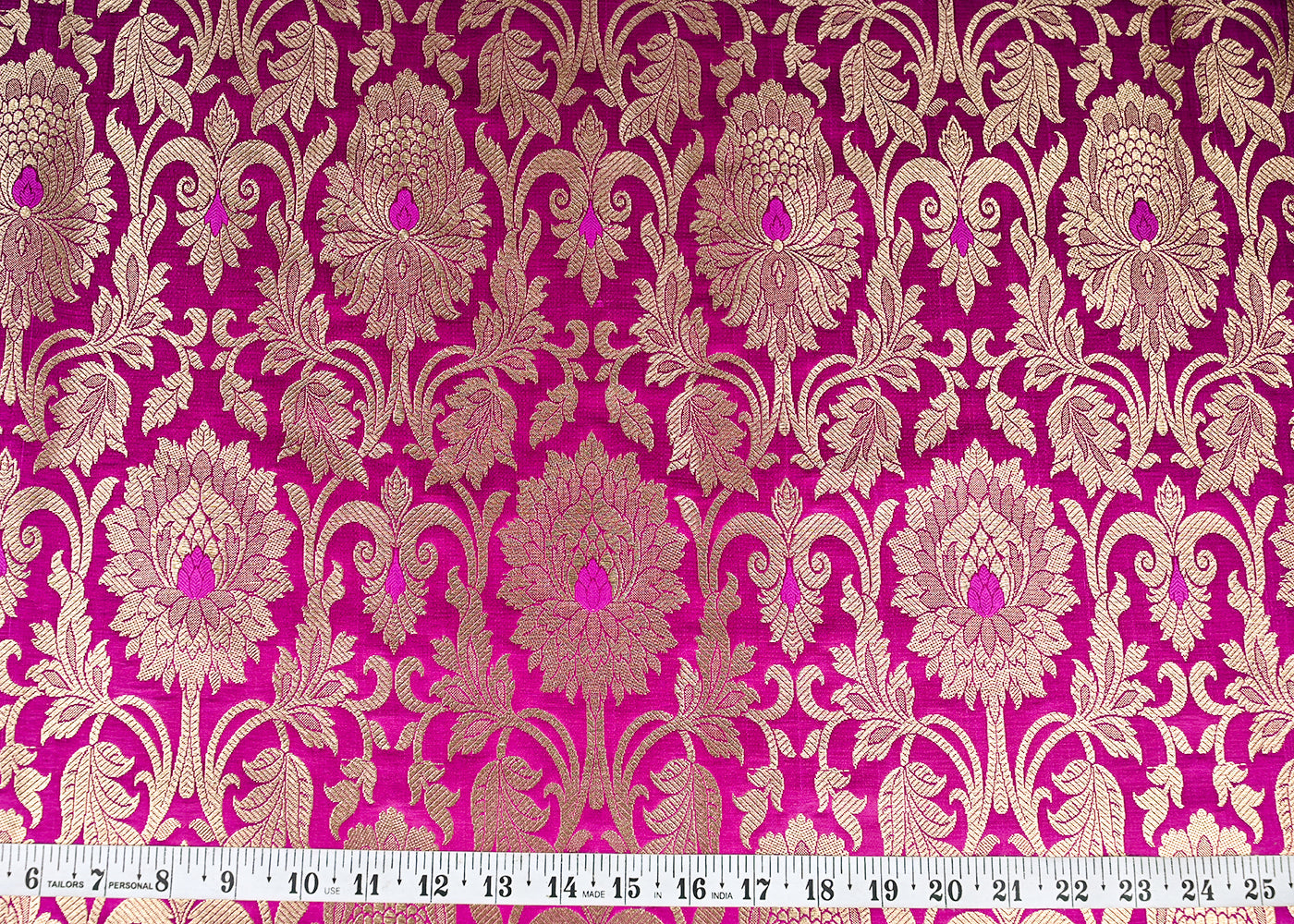 Purple-Banarasi-Brocade-Fabric-With-All-Over-Golden-Zari-Handloom-22829-measurement-view