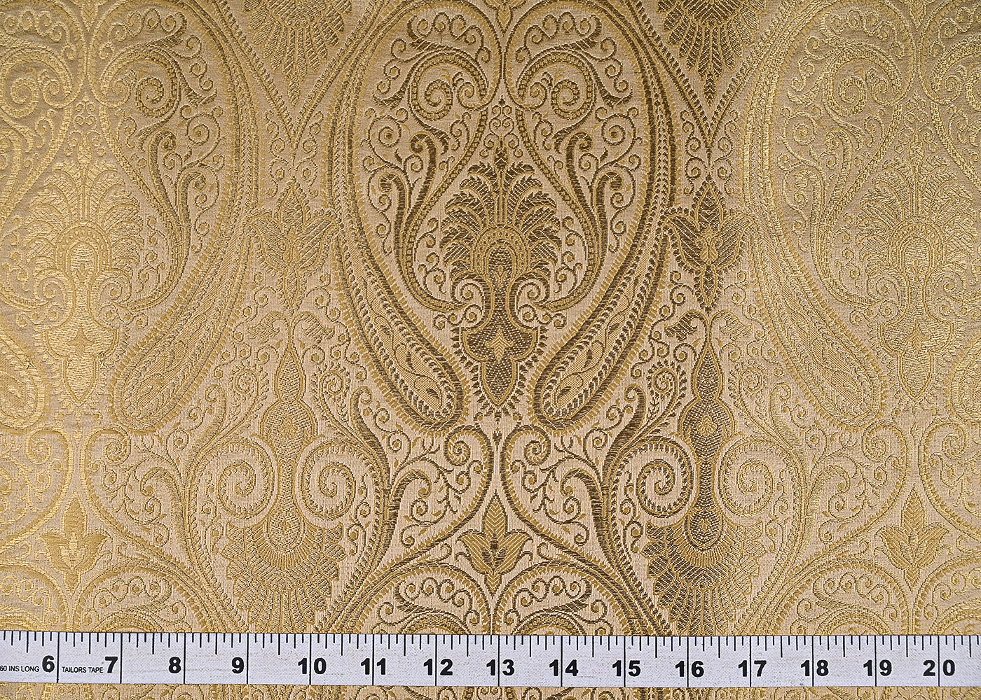 Gold Banarasi Brocade Fabric With All Over Zari Handloom 22842