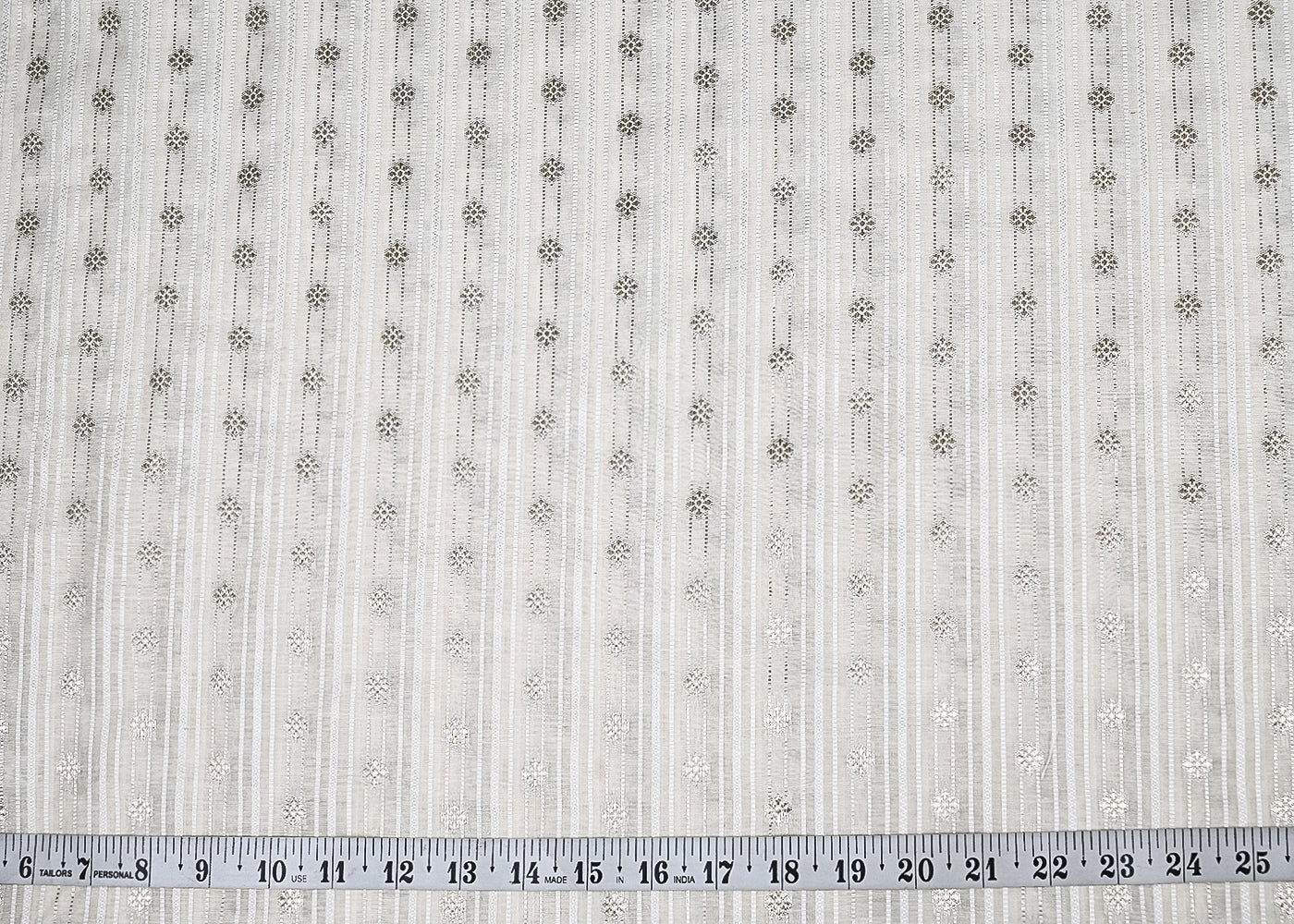 White-Dyeable-Chanderi-Fabric-With-All-Over-Dull-Gold-Zari-Handloom-22851-measurement-view