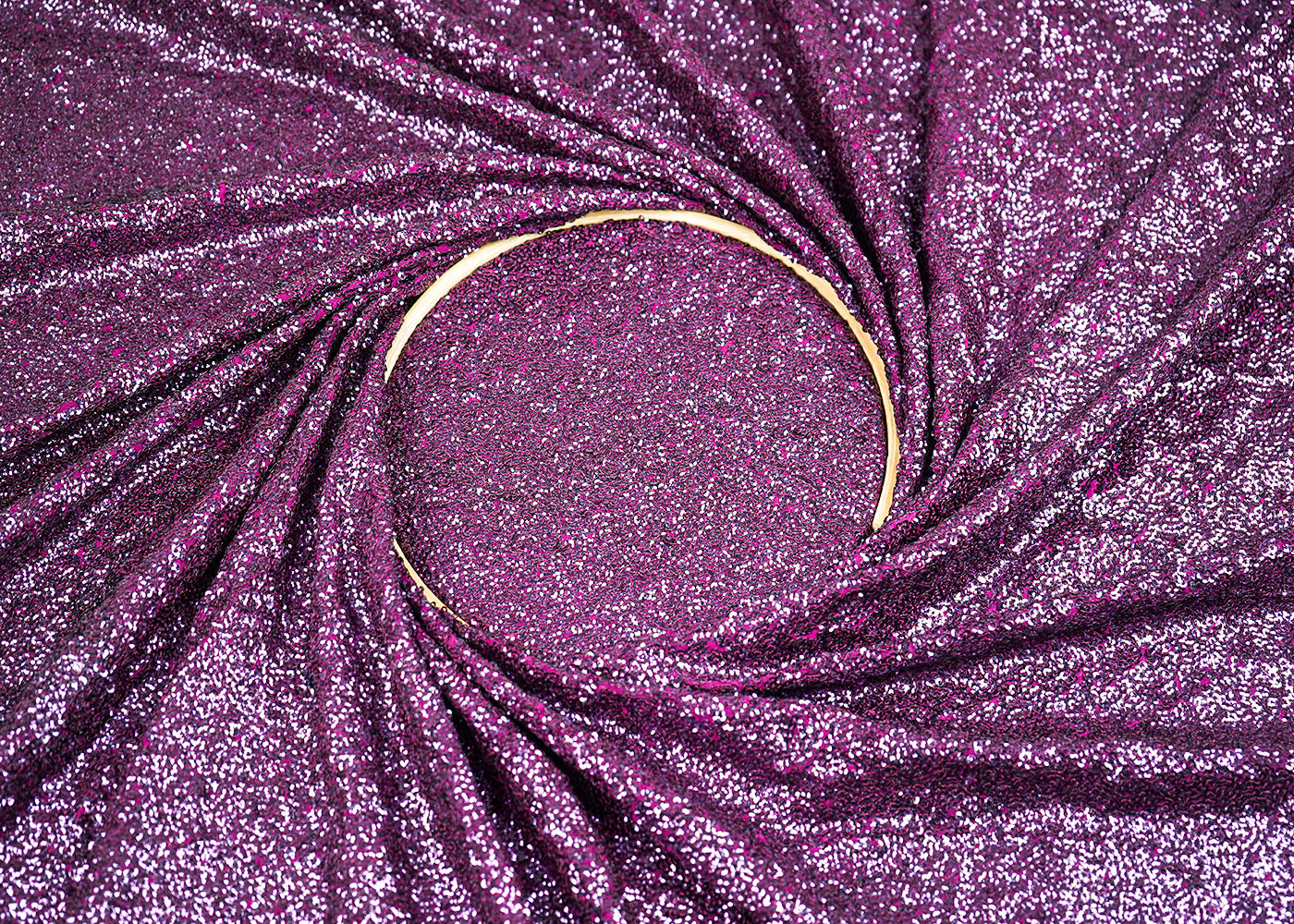 Purple Georgette Fabric With All Over Sequins Work 22874