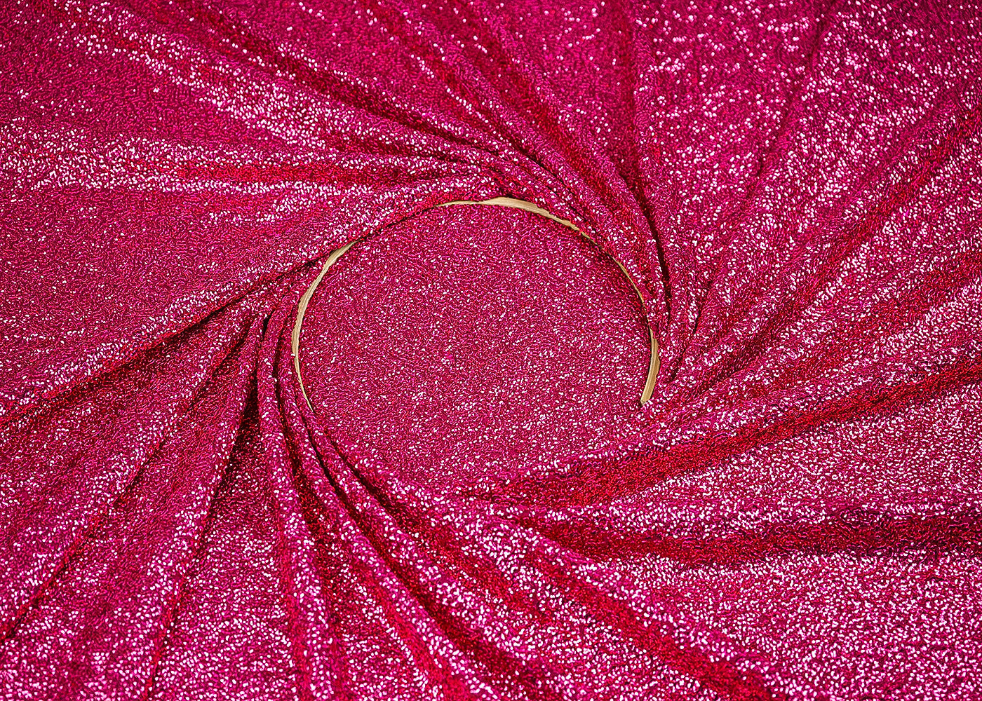 Pink Georgette Fabric With All Over Sequins Work 22876