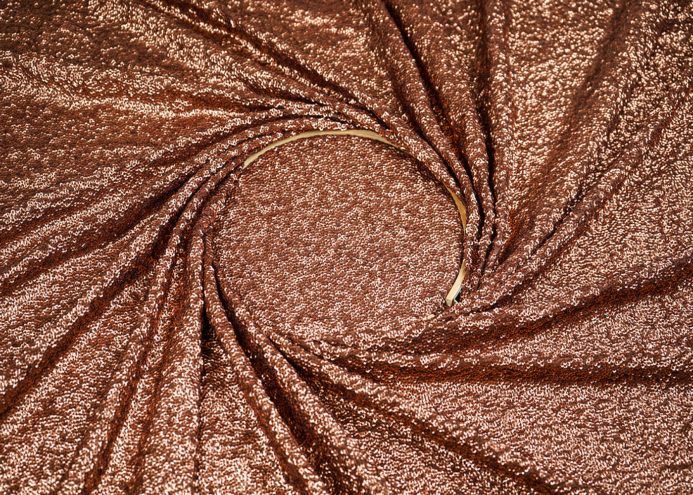 Brown Georgette Fabric With All Over Sequins Work 22877