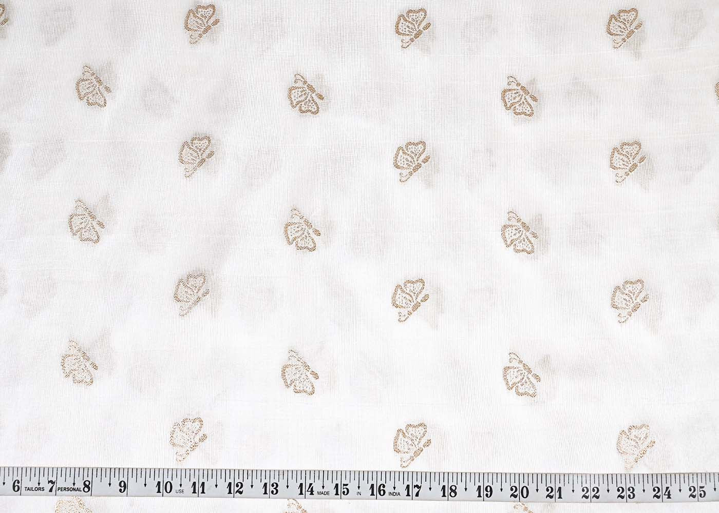 White-Dyeable-Silk-Fabric-With-All-Over-Golden-Zari-Handloom-22878-measurement-view