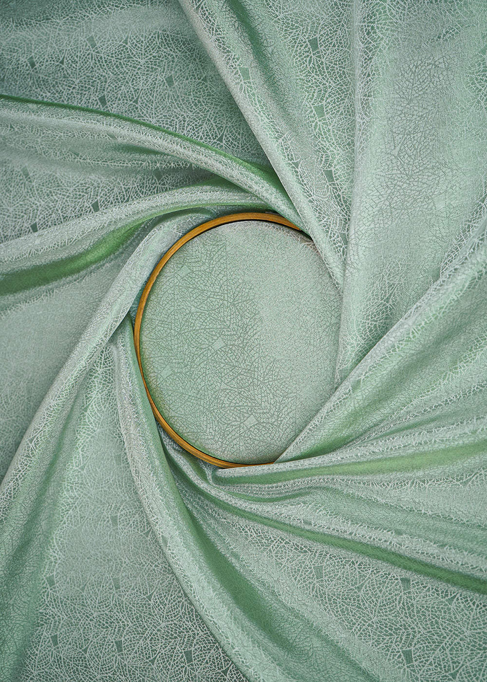 Mint-Green-Organza-Fabric-With-All-Over-Self-Work-22884-close-view