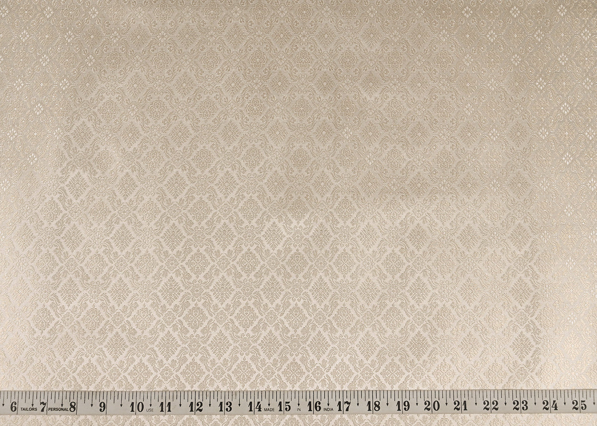 White-Banarasi-Brocade-Fabric-With-All-Over-Silver-And-Golden-Zari-Handloom-22923-measurement-view