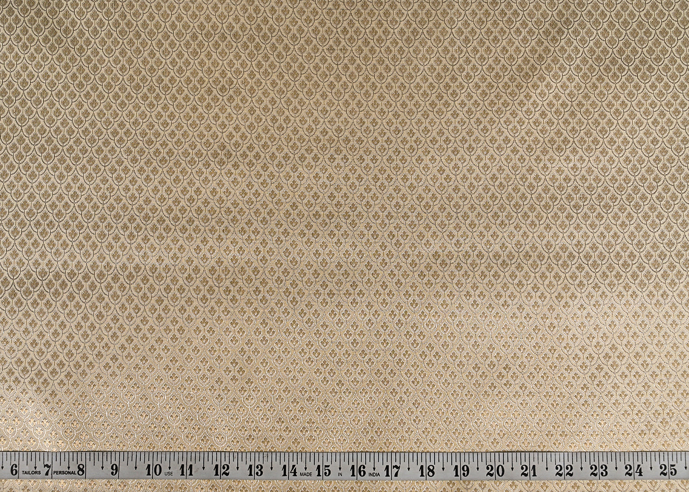 Cream-Banarasi-Brocade-Fabric-With-All-Over-Silver-And-Golden-Zari-Handloom-22935-measurement-view