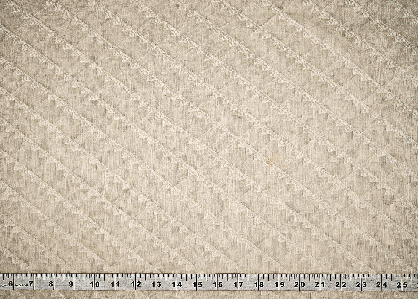 Off White Dyeable Chanderi Fabric With All Over Thread Handloom 22977