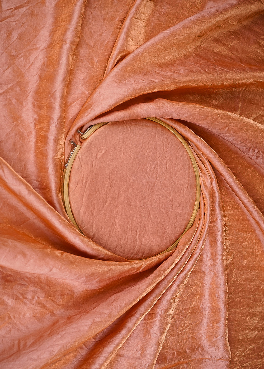 Peach Colored Diamond Silk Fabric 22989(101)