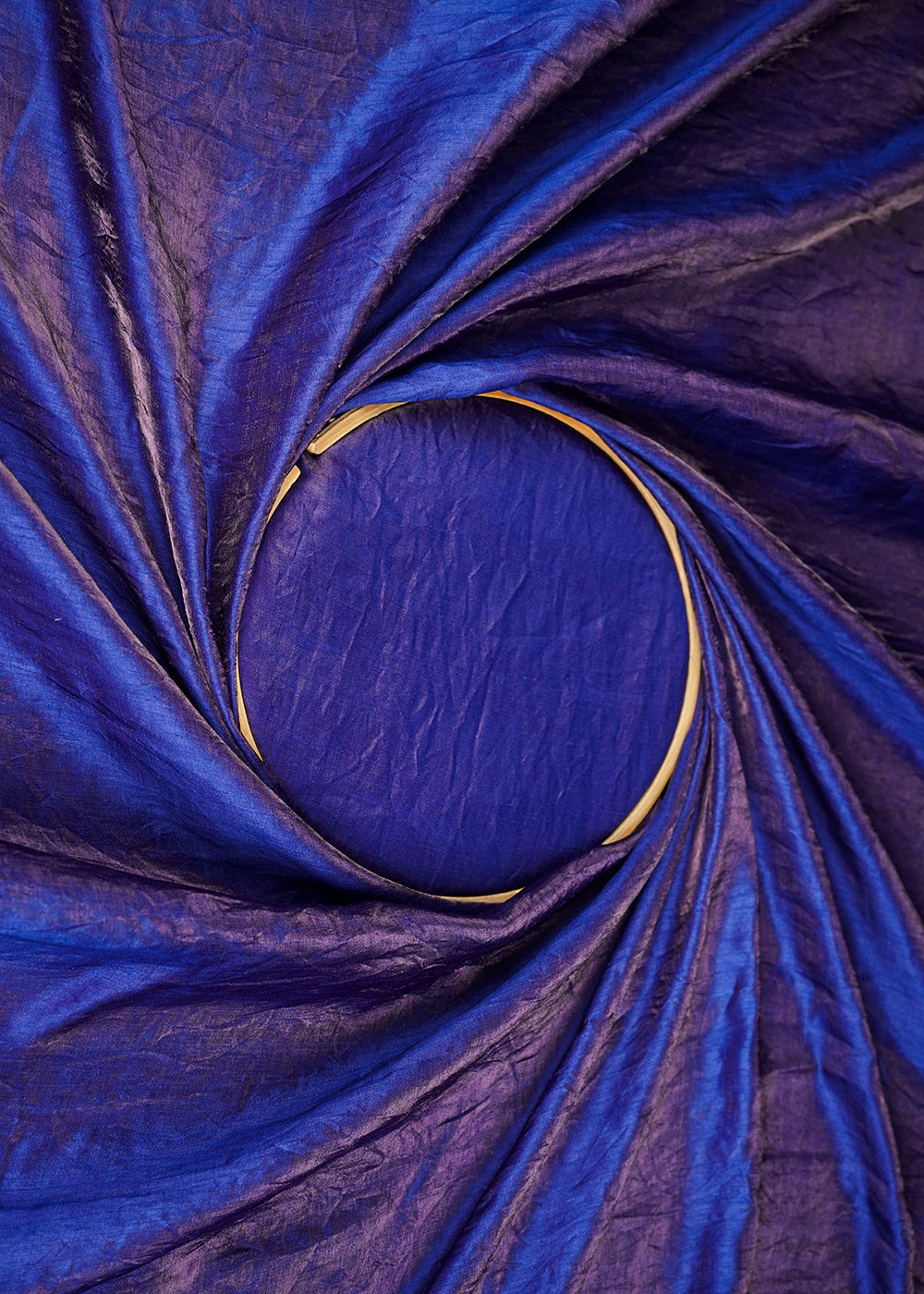 Navy Blue Colored Diamond Silk Fabric 22989(102)
