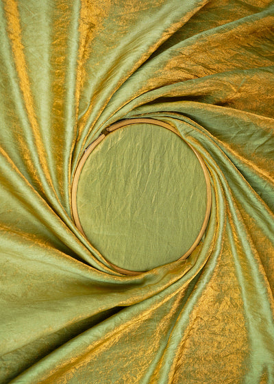 Persian Green Colored Diamond Silk Fabric 22989(103)