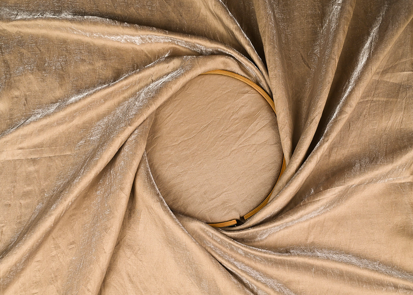Almond Brown Colored Diamond Silk Fabric 22989(109)