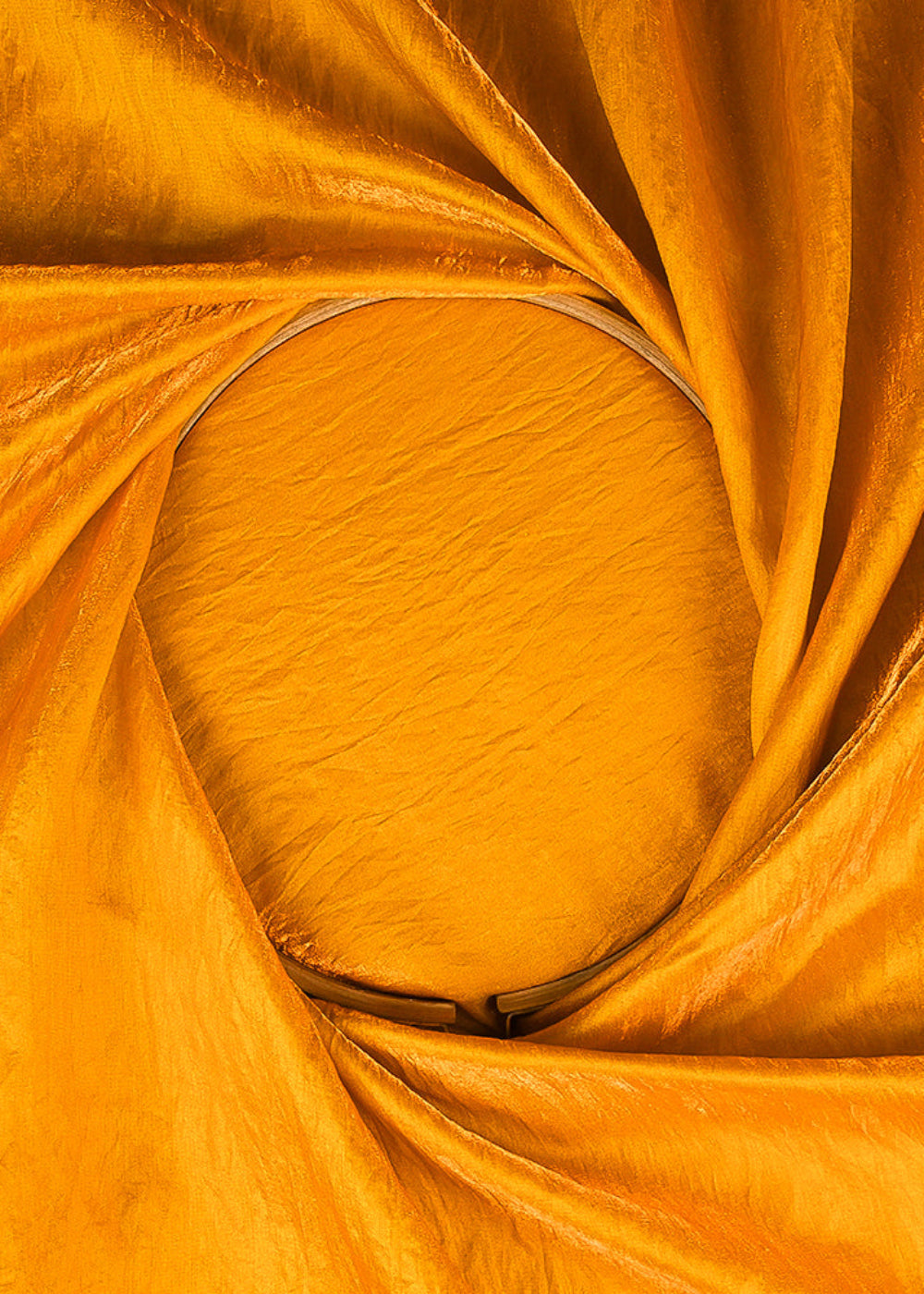 Mustard Colored Diamond Silk Fabric 22989(110)