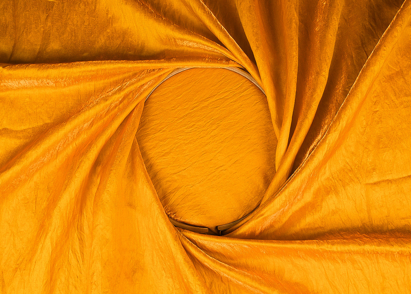 Mustard Colored Diamond Silk Fabric 22989(110)